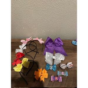 Bundle of Toddler Girl Hair Accessories (Bows/Headbands)